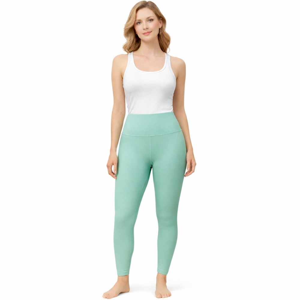 High-Waist Mint Green Women's Active Leggings